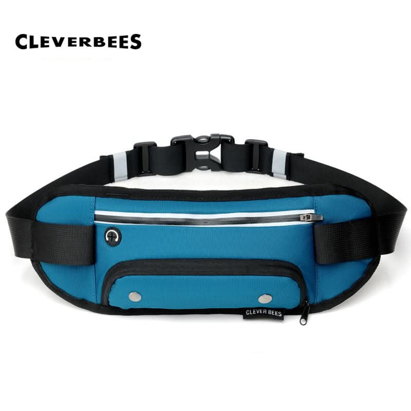 CLEVER BEES Running Waist Bag with Water Bottle Holder – Sports Belt for Phone & Essentials